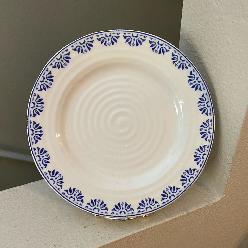 Sophie Conran Salad Plate. Portmerion. Blue/White. Never Used.